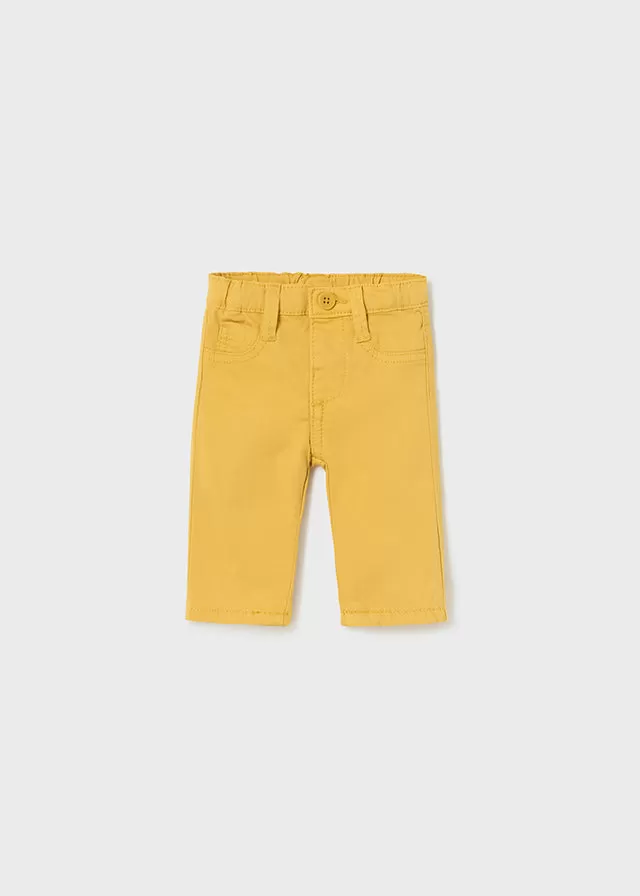 2517- Twill trousers for newborn boy - Orangy