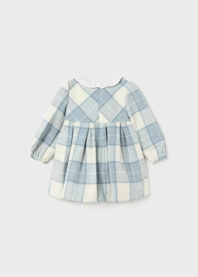 2977- Plaid dress for baby girl - h-Bluebell