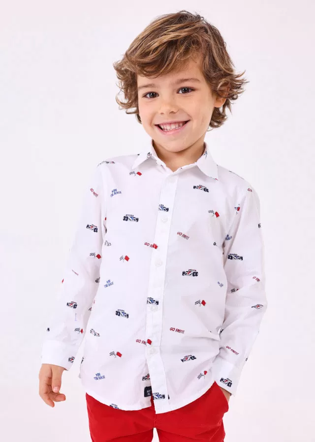 4110- L/s shirt for boy - White