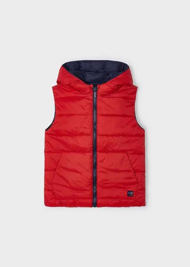 4329- Reversible vest for boy - Red