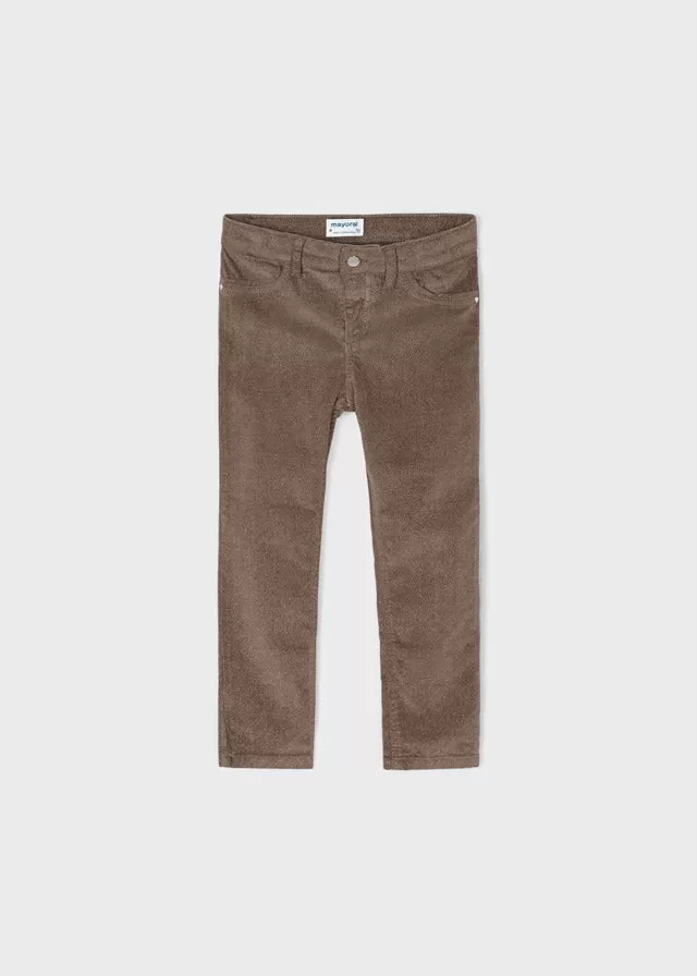 4503- Corduroy glitter pants for girl - Mocha