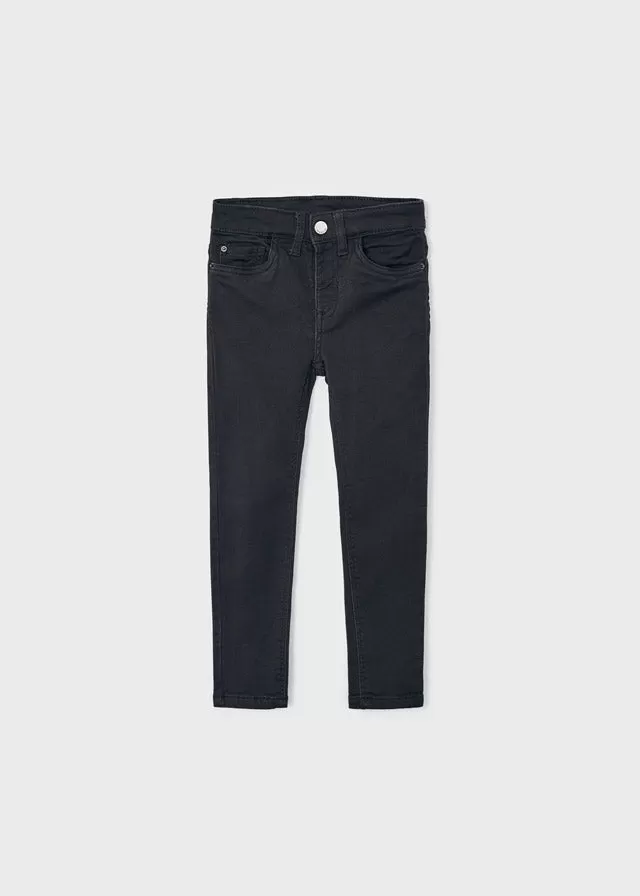 4523- Soft slim fit pants for boy - Charcoal