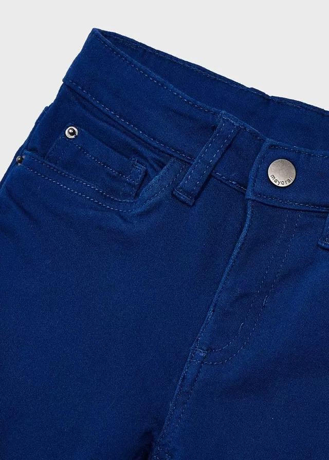 4523- Soft slim fit pants for boy - Klein Blue