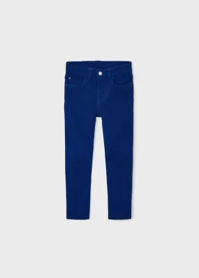 4523- Soft slim fit pants for boy - Klein Blue