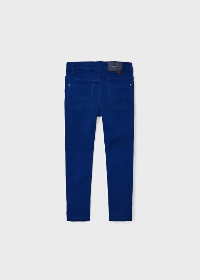 4523- Soft slim fit pants for boy - Klein Blue