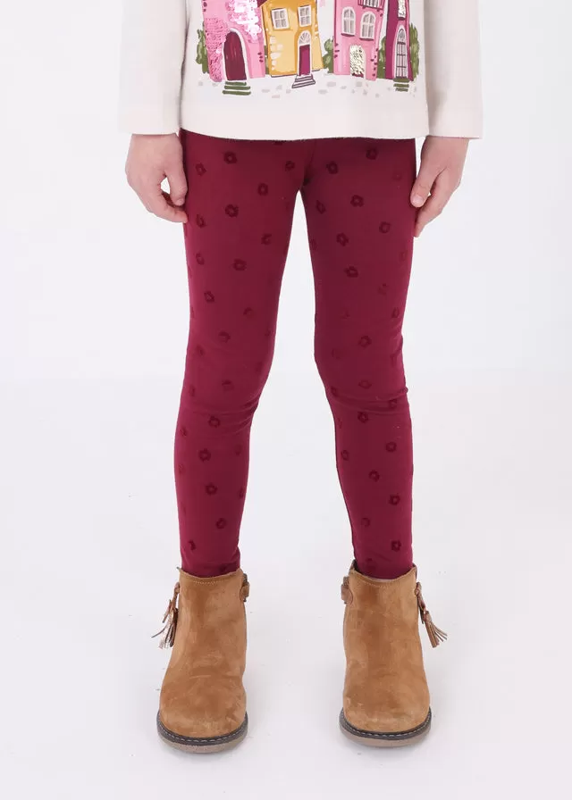 4787- Leggings set for girl - Blackberry