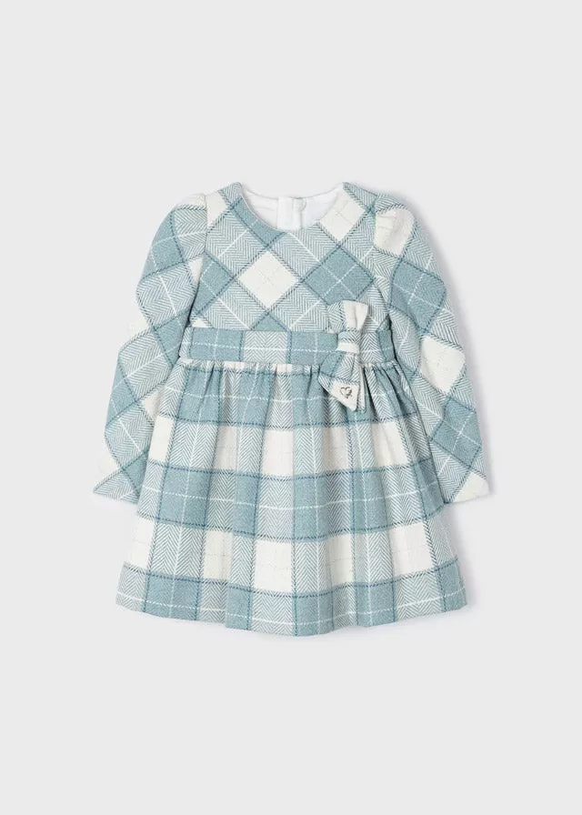 4910- Plaid dress for girl - h-Bluebell