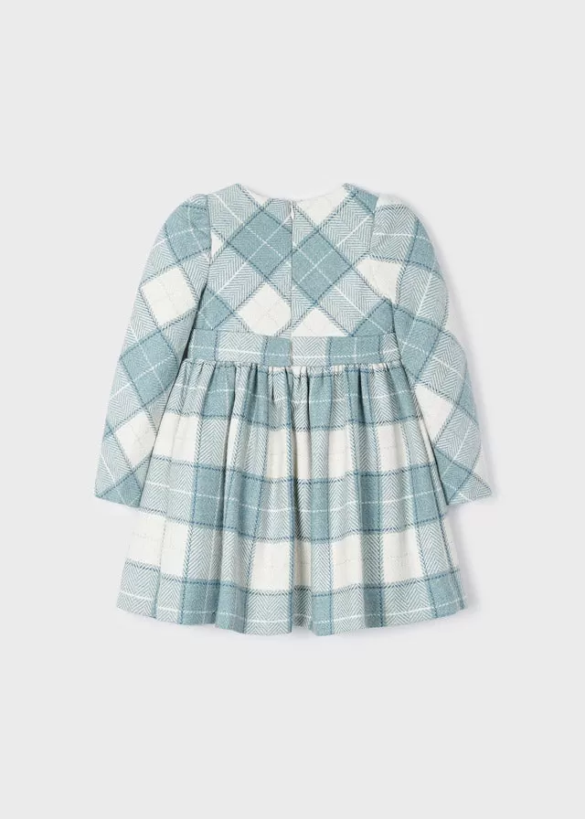 4910- Plaid dress for girl - h-Bluebell