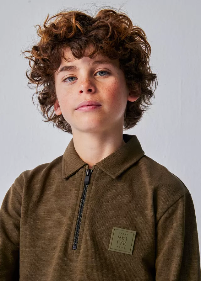 7183- L/s polo for teen boy - Rosemary