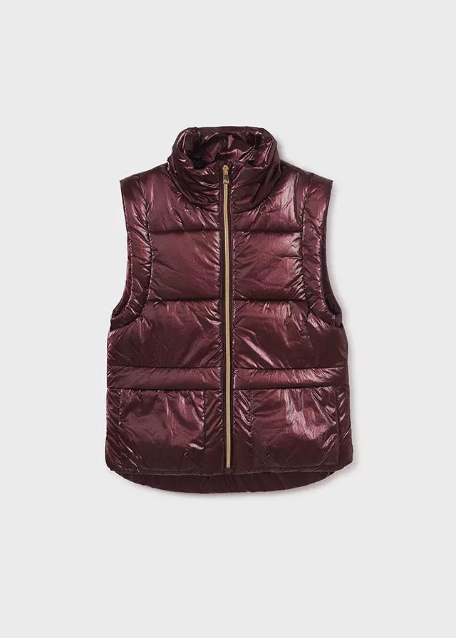 7315- Padded vest for teen girl - Eggplant