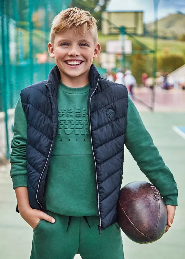 7388- Padded vest for teen boy - Navy