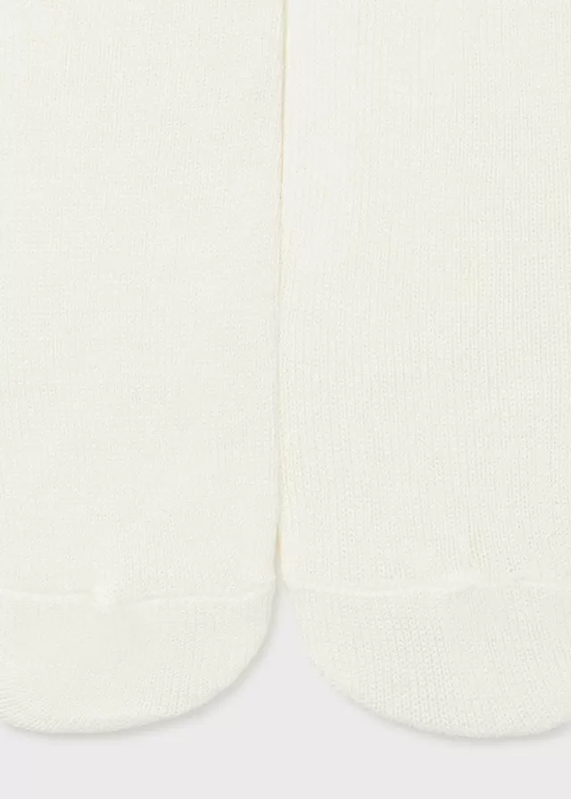 9648- Tights for newborn girl - Natural