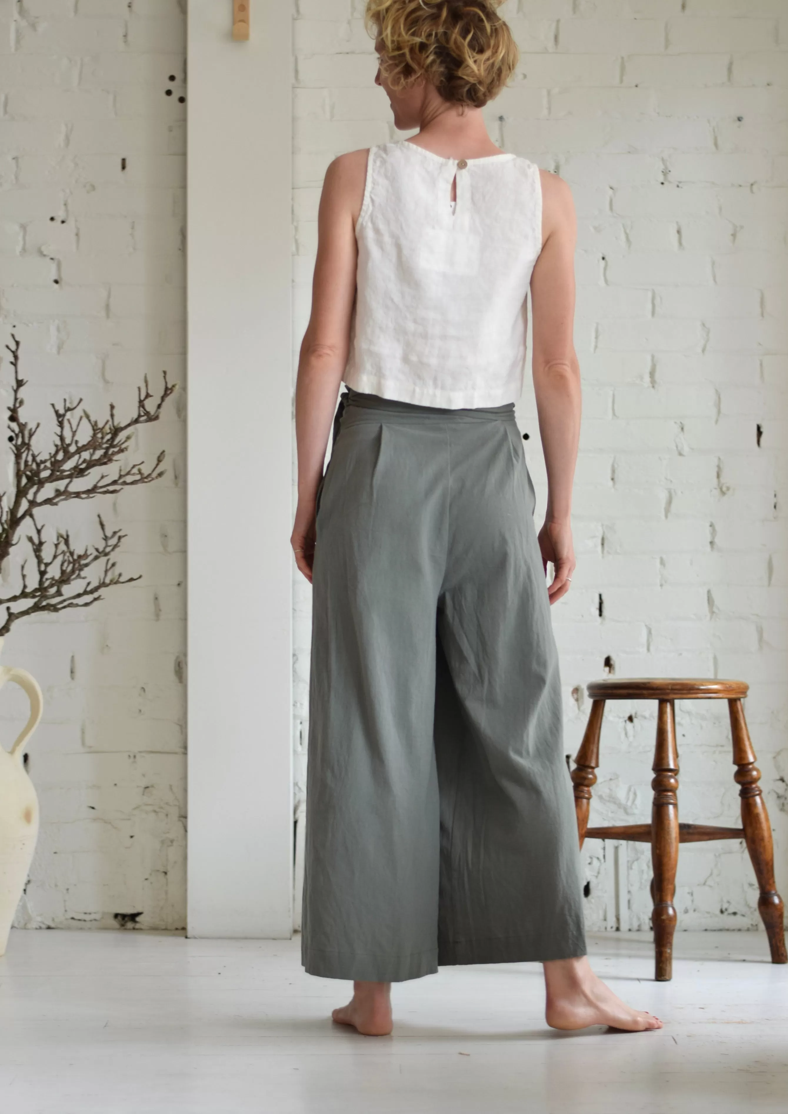 Anjali Cotton Wrap Pants