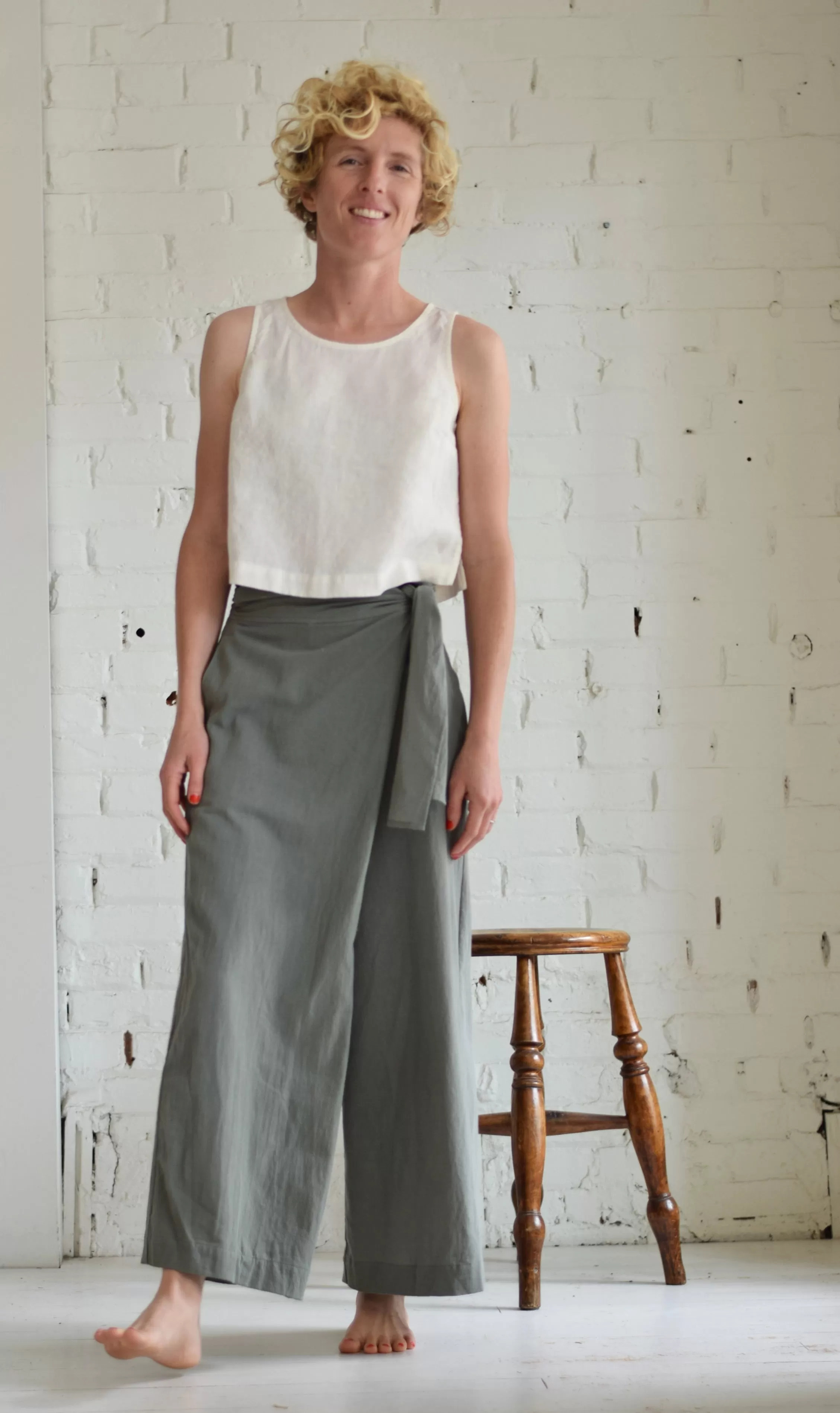 Anjali Cotton Wrap Pants