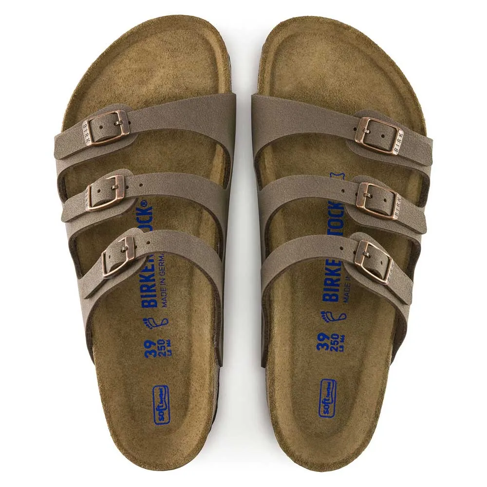 Birkenstock Florida Soft Footbed Birko Flor Mocha Unisex - A One Clothing