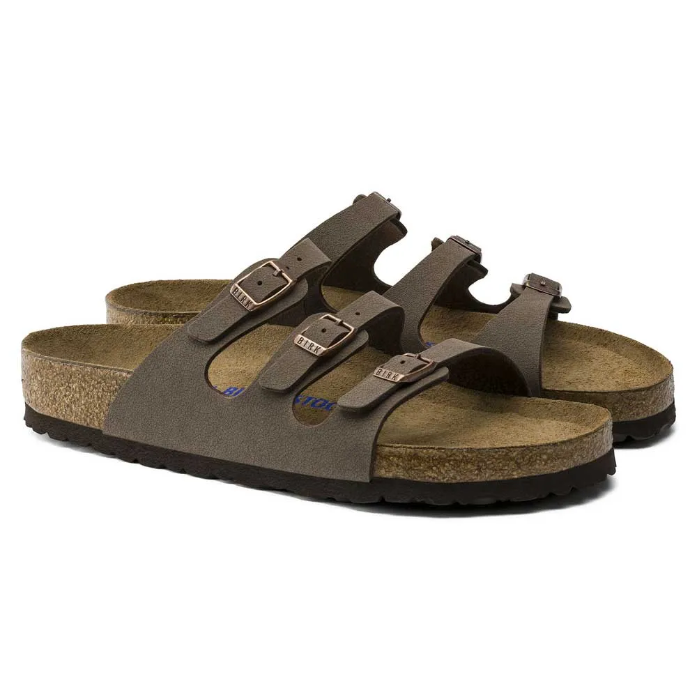 Birkenstock Florida Soft Footbed Birko Flor Mocha Unisex - A One Clothing