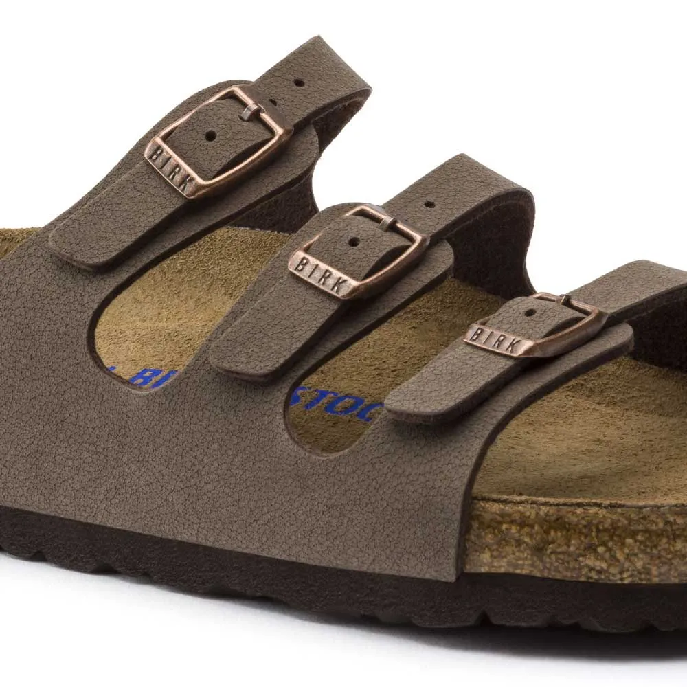 Birkenstock Florida Soft Footbed Birko Flor Mocha Unisex - A One Clothing