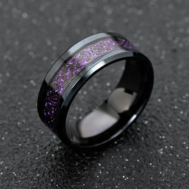 Black Carbon Stainless Steel Luminous Ring