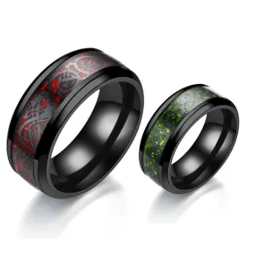 Black Carbon Stainless Steel Luminous Ring