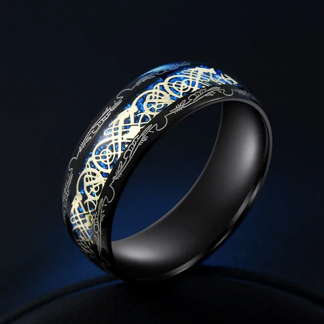 Black Carbon Stainless Steel Luminous Ring