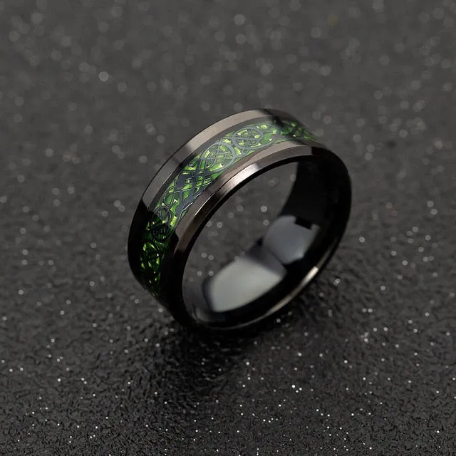 Black Carbon Stainless Steel Luminous Ring