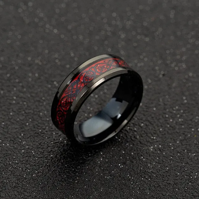 Black Carbon Stainless Steel Luminous Ring