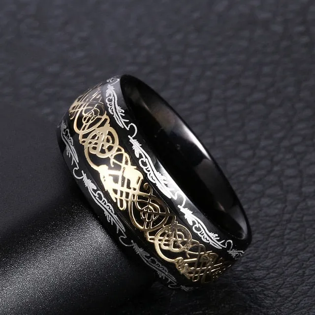 Black Carbon Stainless Steel Luminous Ring