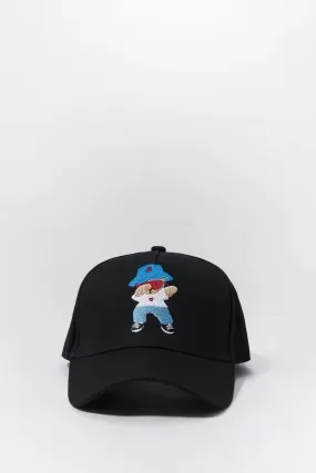 Boys Dabbing Bear Embroidered Baseball Hat