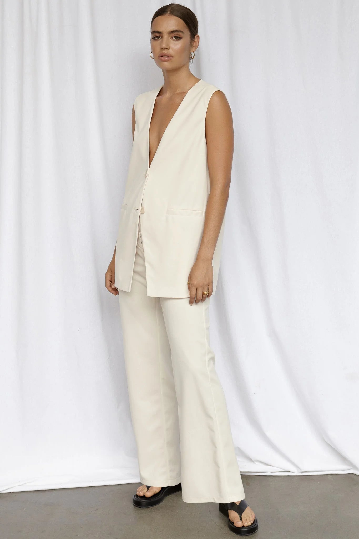 BROOKLYN SUIT PANT - CREAM