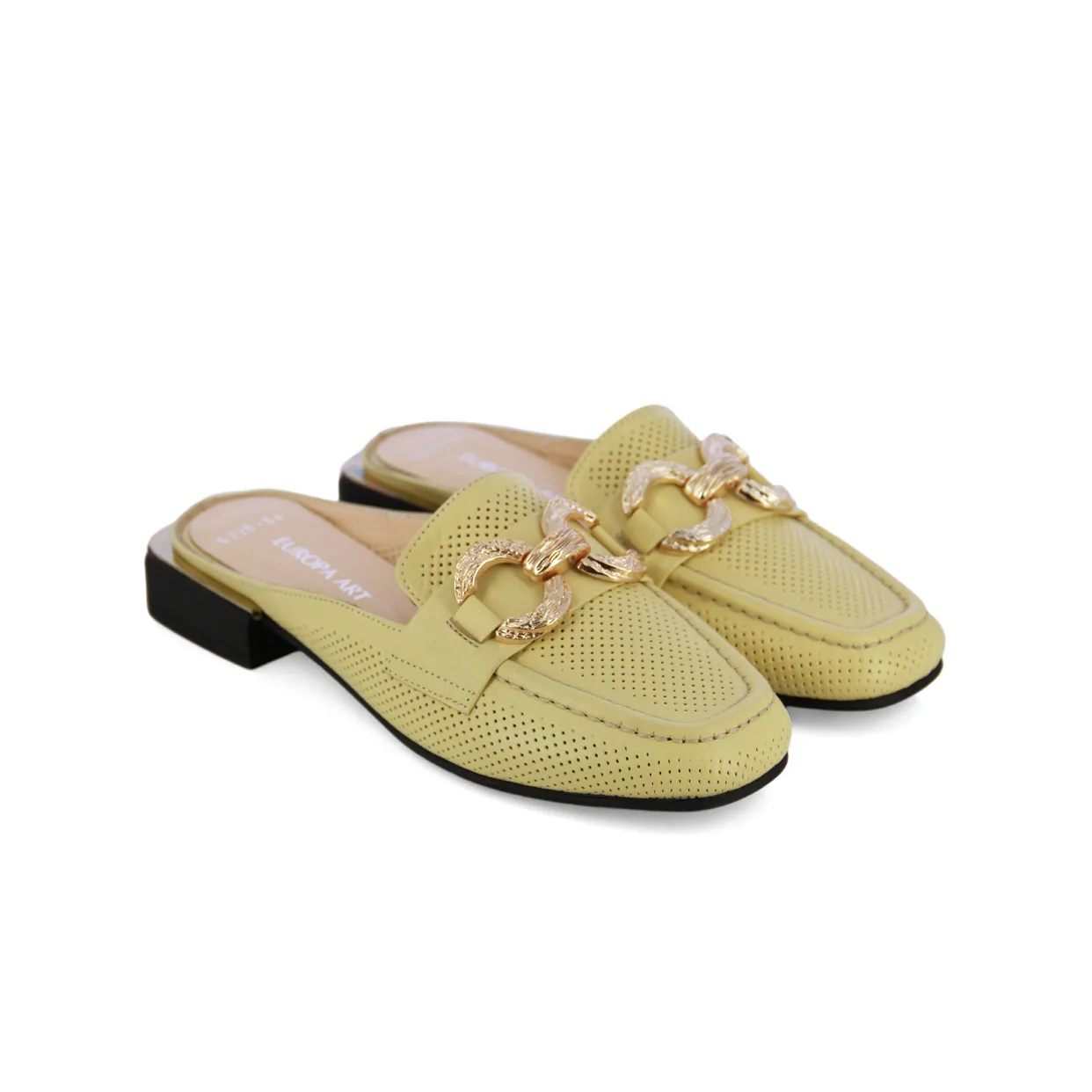 Chain Detailed Slip On -Yellow