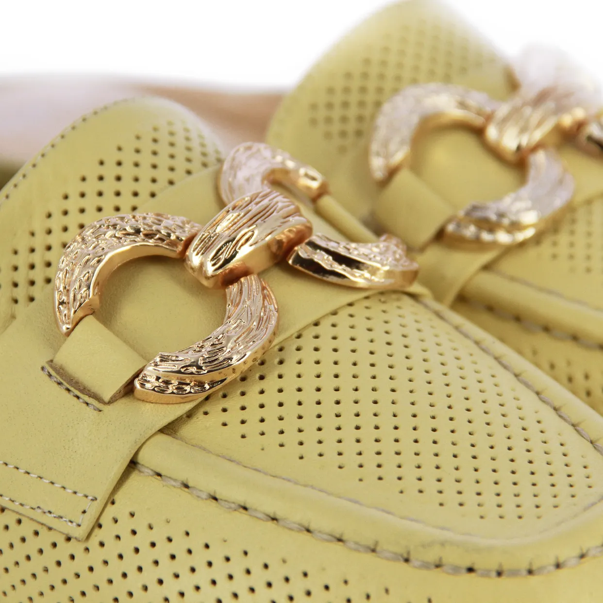 Chain Detailed Slip On -Yellow