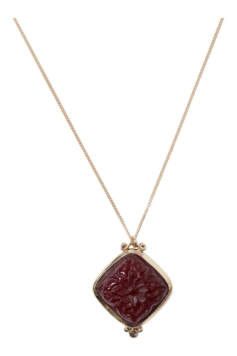 Chan Luu 14k Rosalyn Necklace in Red Quartz