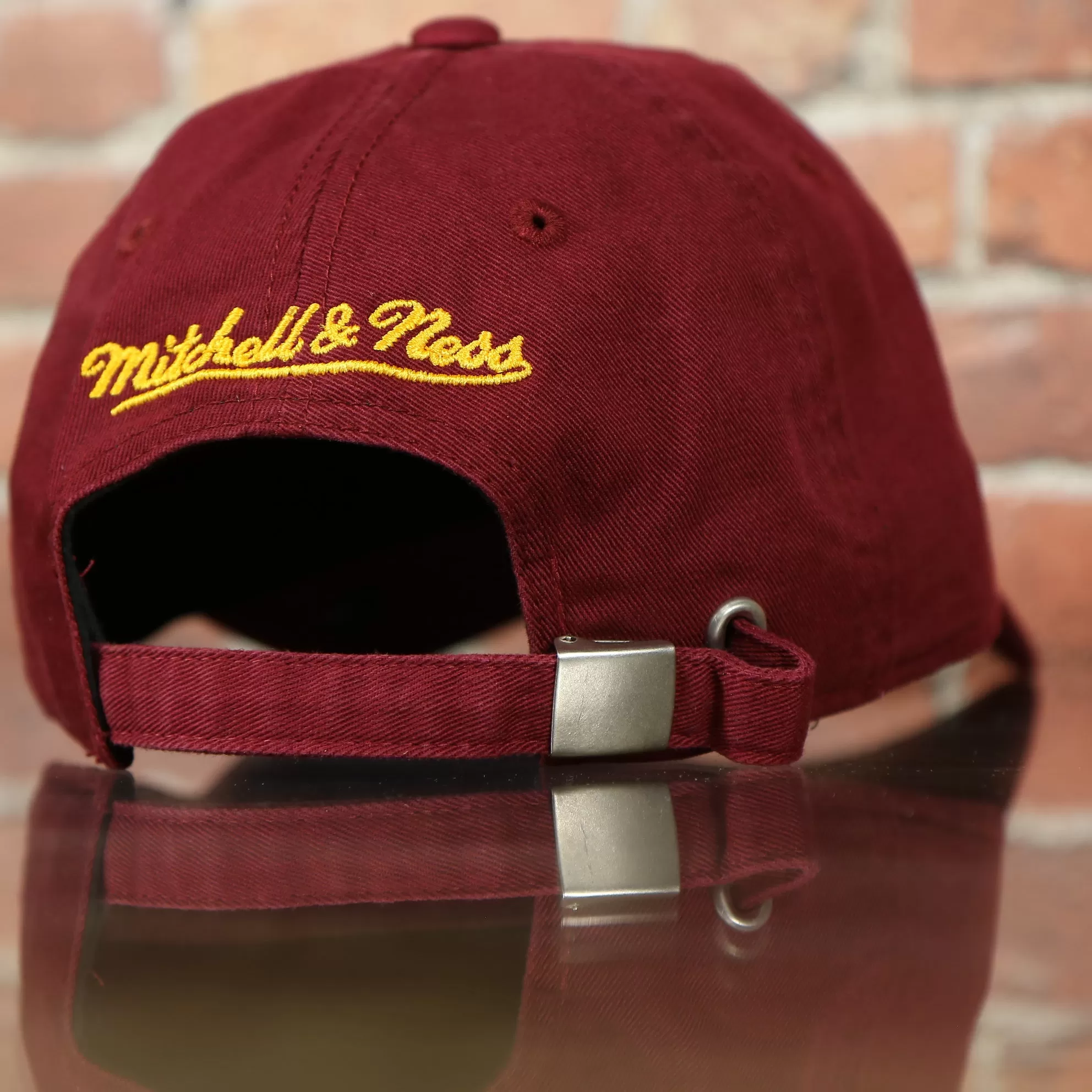 Cleveland Cavaliers Maroon Dad Hat | Maroon Mitchell and Ness Adjustable Baseball Cap