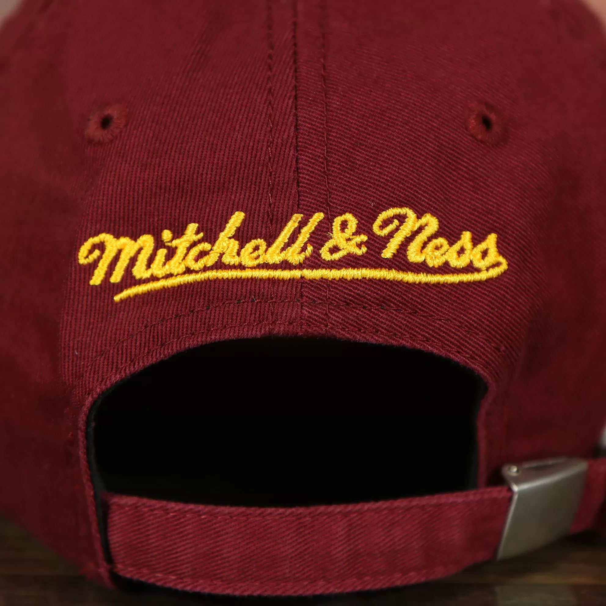 Cleveland Cavaliers Maroon Dad Hat | Maroon Mitchell and Ness Adjustable Baseball Cap