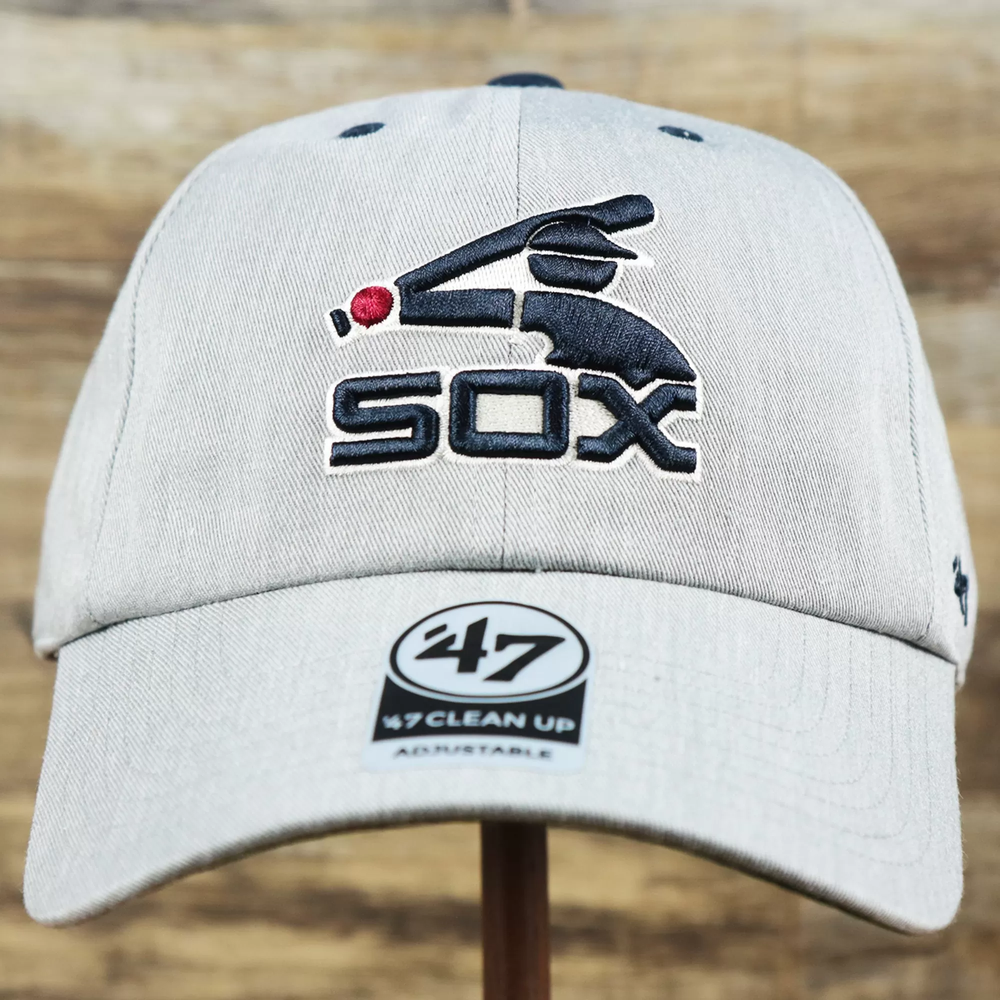 Cooperstown Chicago White Sox 1973 Logo Green Bottom Dad Hat | Gray Dad Hat