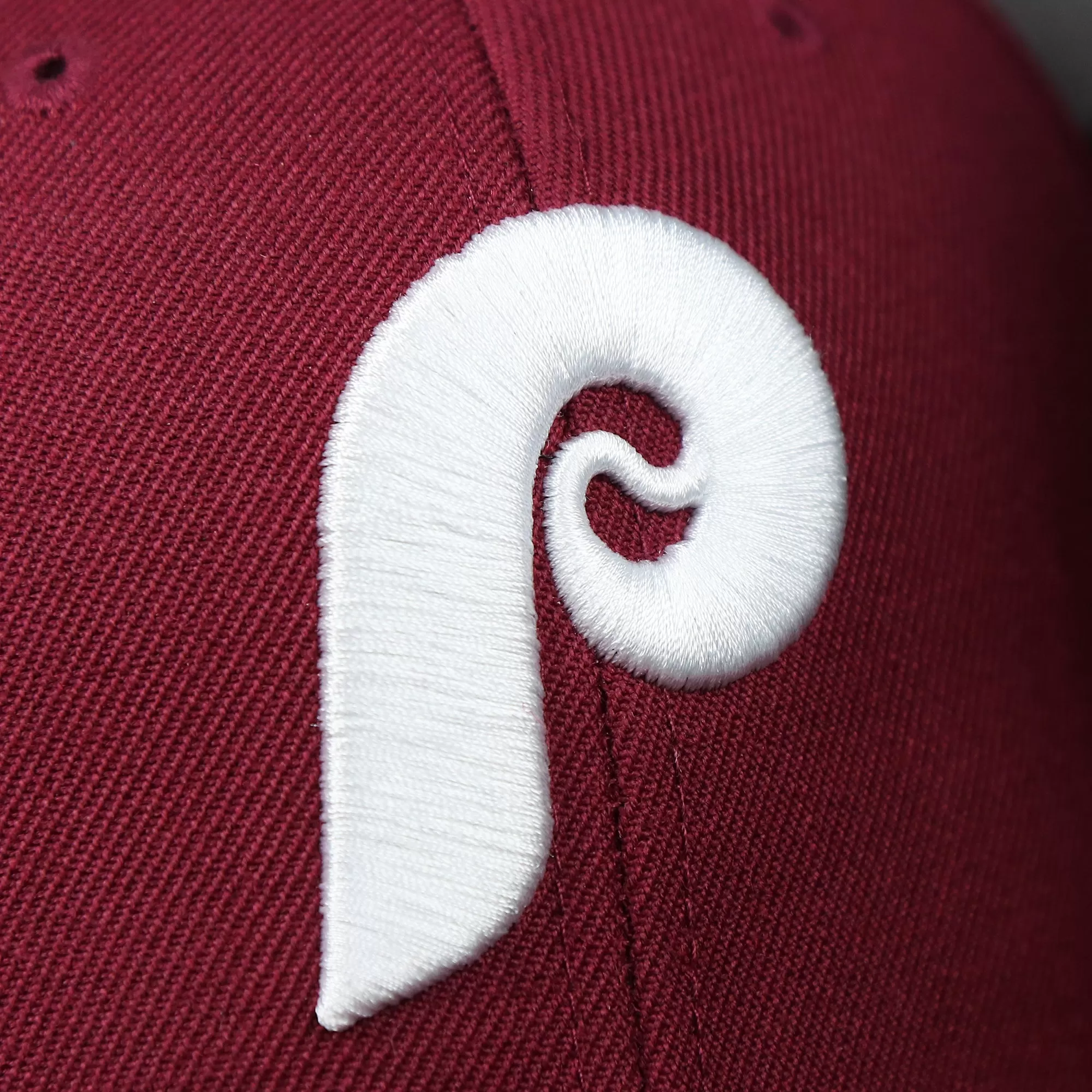 Cooperstown Philadelphia Phillies Retro Phillies Logo Gray Bottom Dad Hat | Maroon Dad Hat