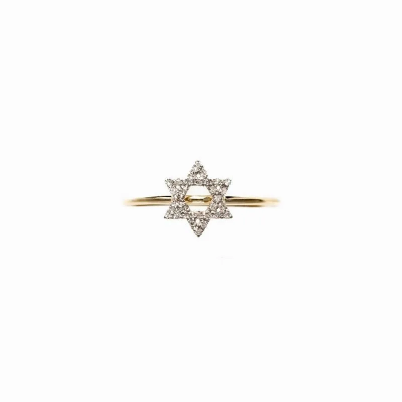 DELICATE JEWISH STAR OF DAVID RING