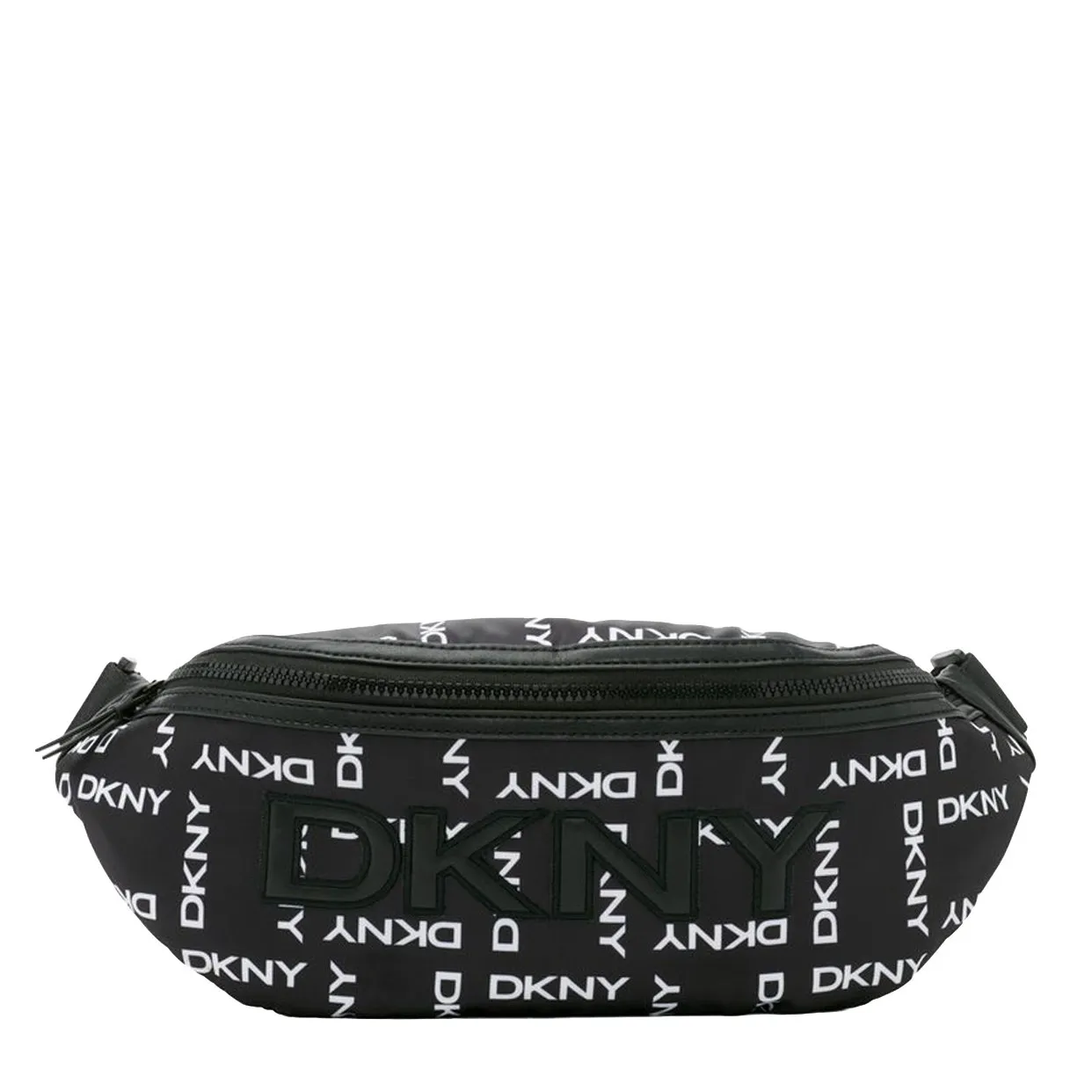 DKNY Logo Print Sling Bag -Black/White