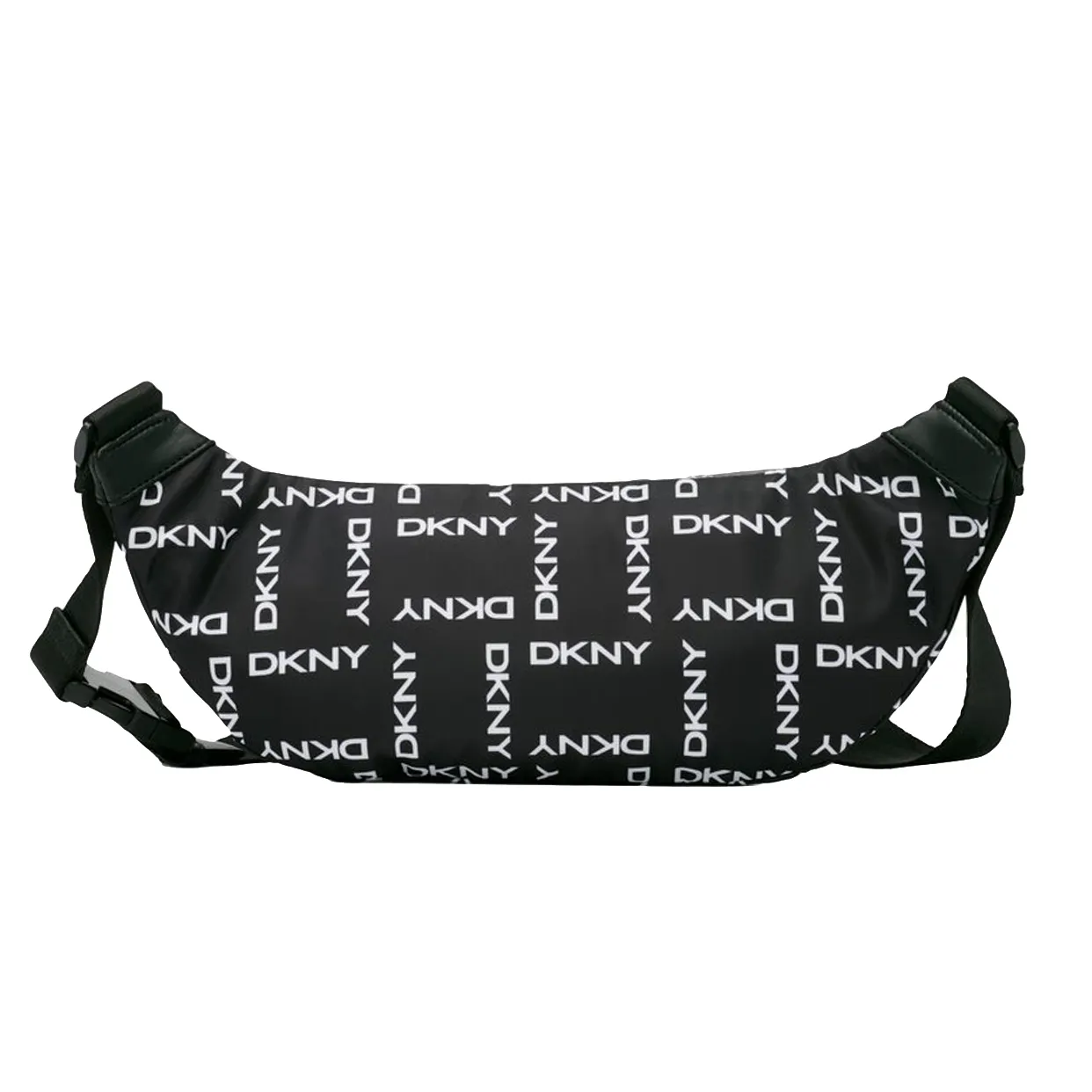 DKNY Logo Print Sling Bag -Black/White