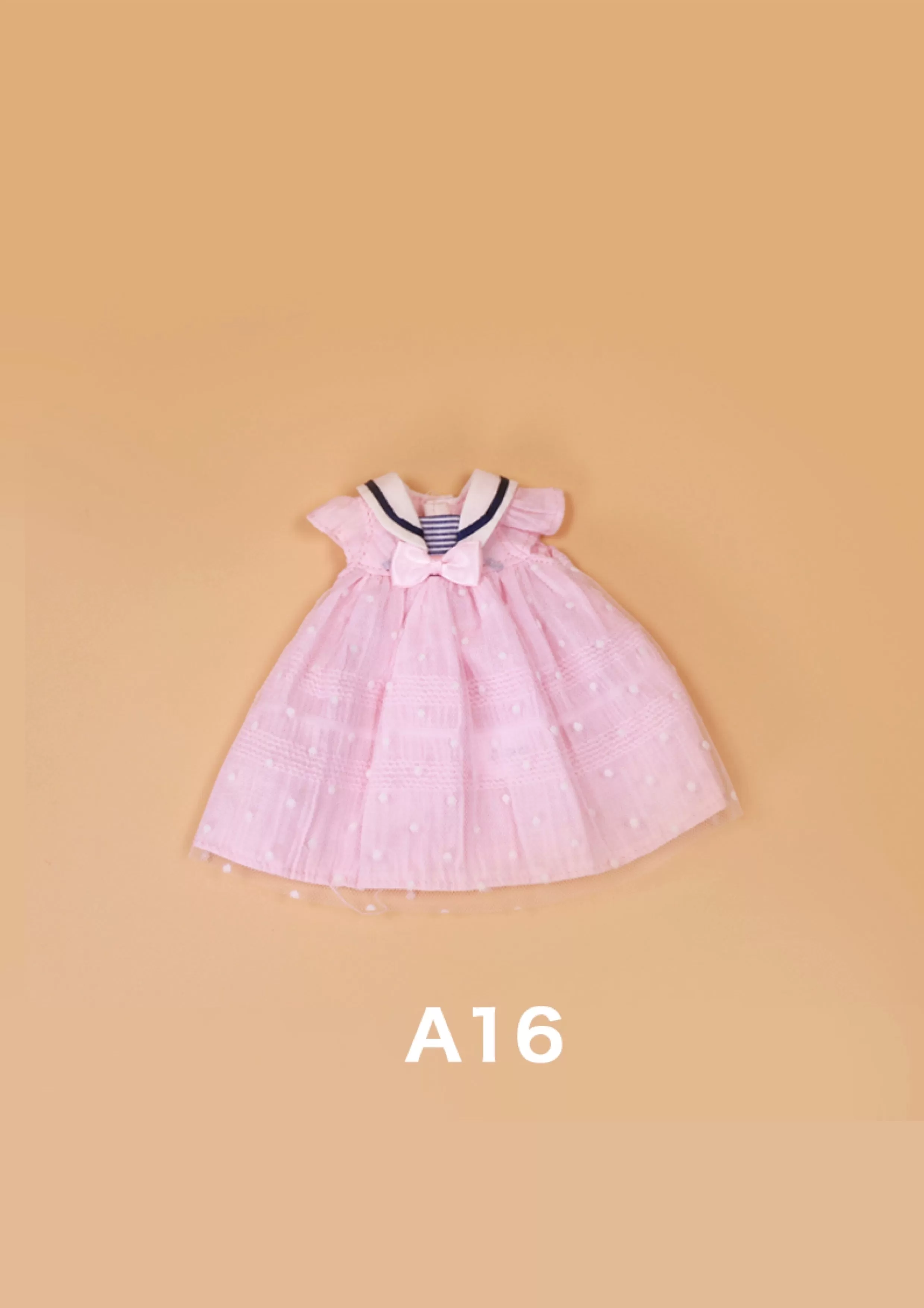 DOLL CLOTHING A16 for 30-35cm. Doll Bjd 1/6  sailor dress pink