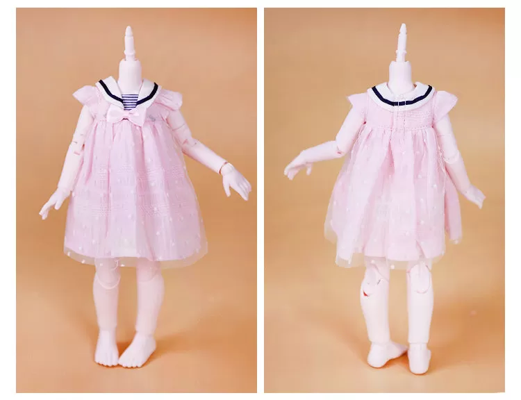 DOLL CLOTHING A16 for 30-35cm. Doll Bjd 1/6  sailor dress pink