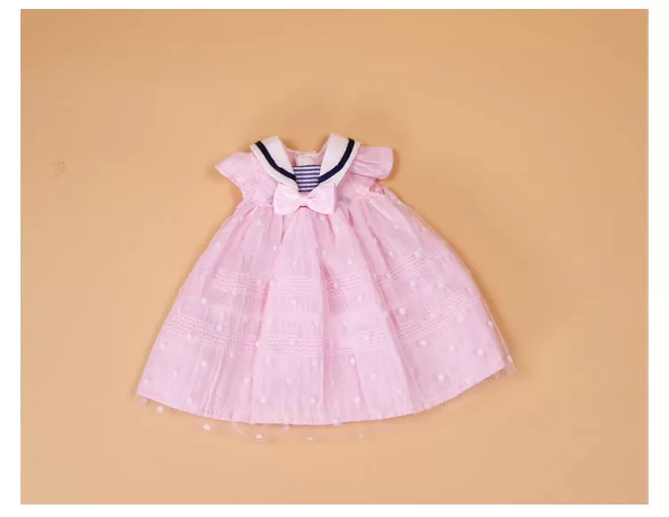 DOLL CLOTHING A16 for 30-35cm. Doll Bjd 1/6  sailor dress pink