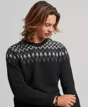 Fairisle Crew Knit Jumper | Mono Fairisle