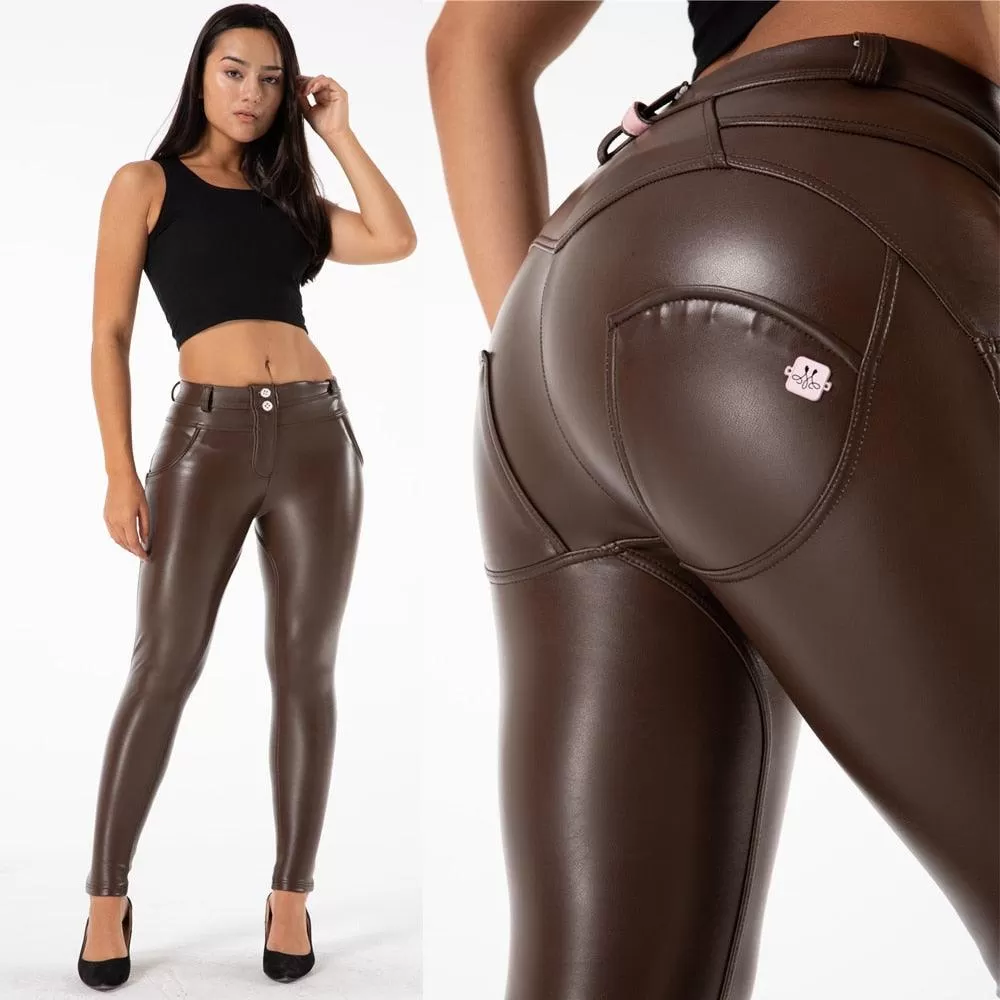 Faux Leather Pencil Pants - Slim Fit for a Bodycon Look