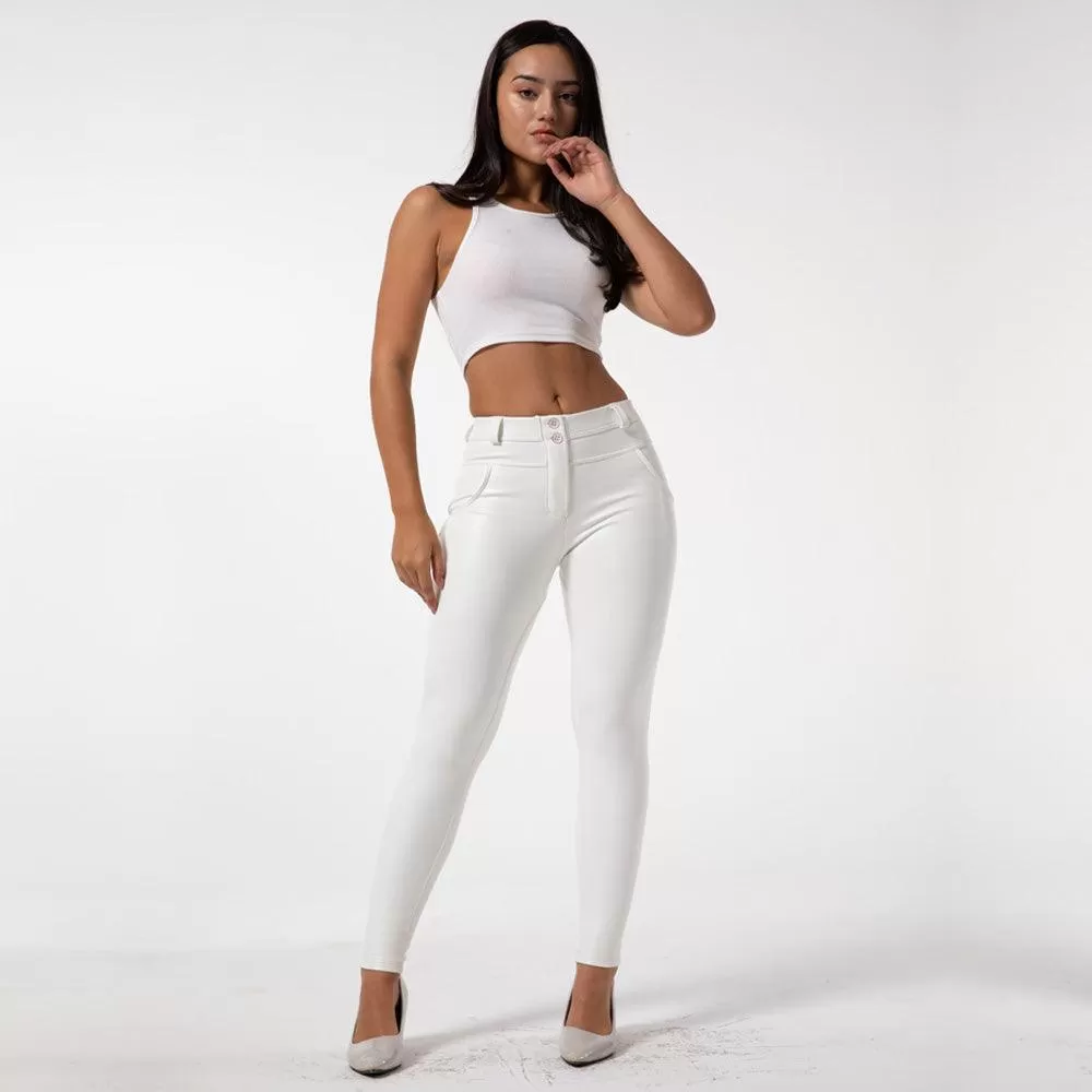 Faux Leather Pencil Pants - Slim Fit for a Bodycon Look