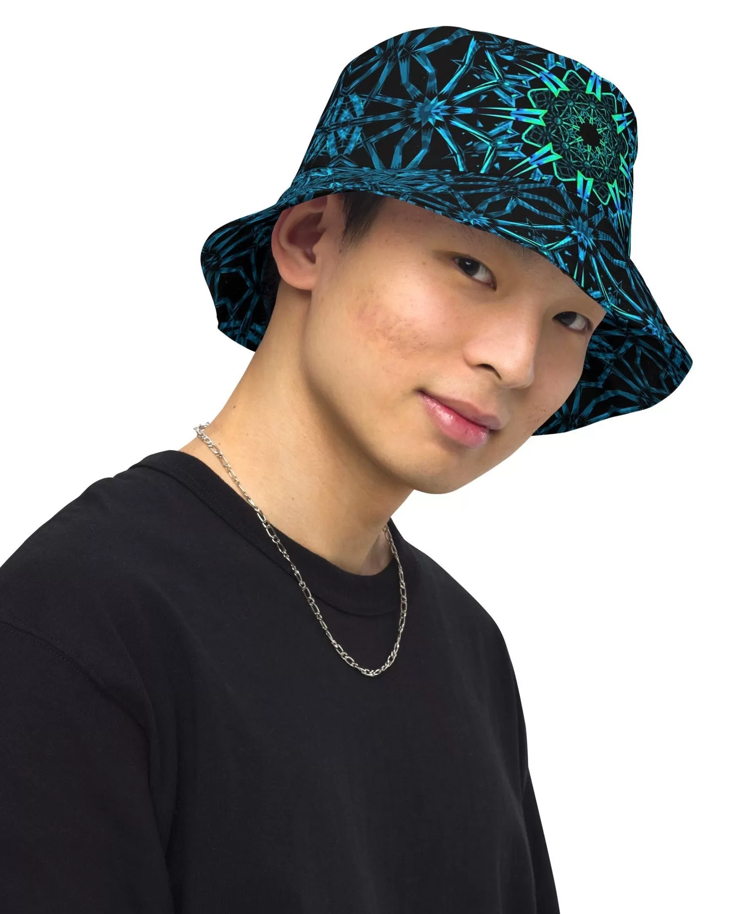 Fractals Reversible Bucket Hat