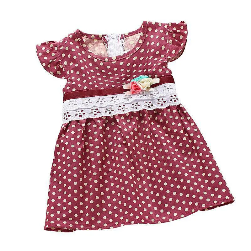 Girls Dress New Dot Print Baby Bohemian Beach Dresses Sleeveless Children's Clothing Kids Vestidos PY2 SM6