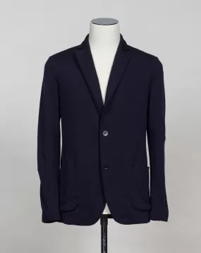 Gran Sasso Travel Wool Knit Jacket / Navy