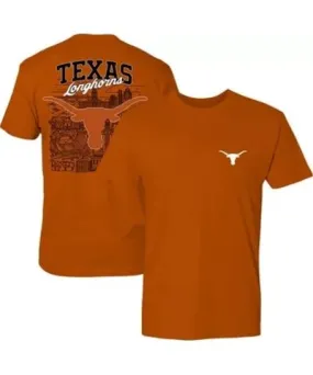 Great State Clothing Men's NCAA Burnt Texas Longhorns City Line T-Shirt