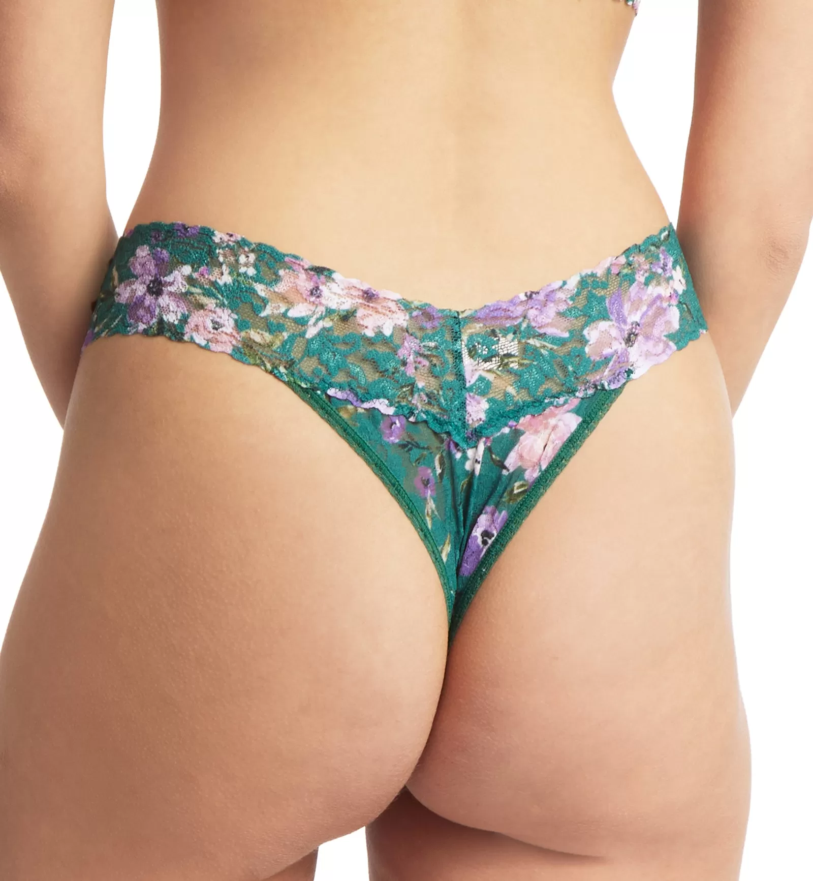 Hanky Panky Signature Lace Printed Original Rise Thong (PR4811P) - Flowers In Your Hair